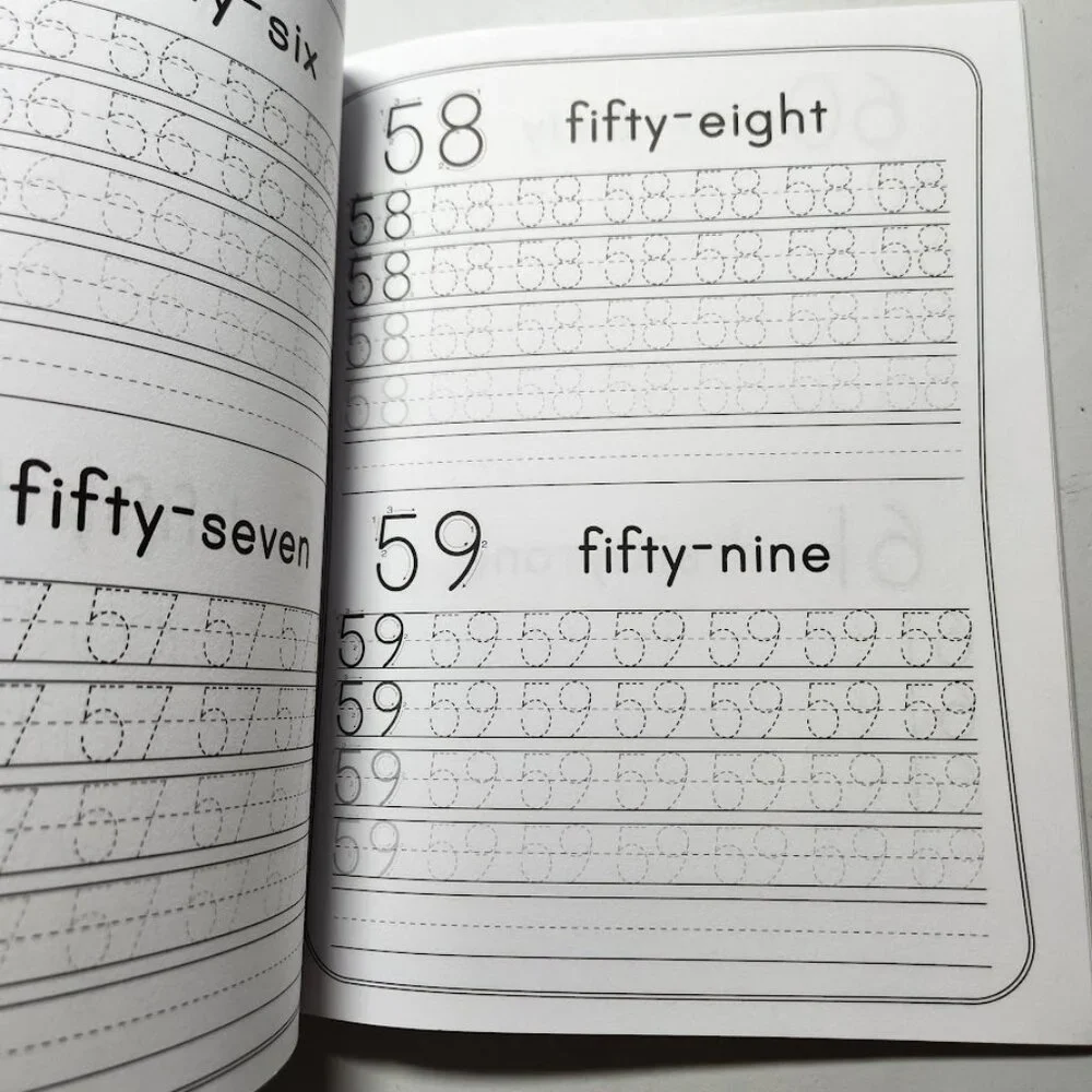 Tracing Numbers 1-100 For Kindergarten Workbook Activity Book Paperback Practice